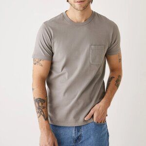 NWT Eco-Dyed Men's Grey Tee with Front Pocket Size Medium